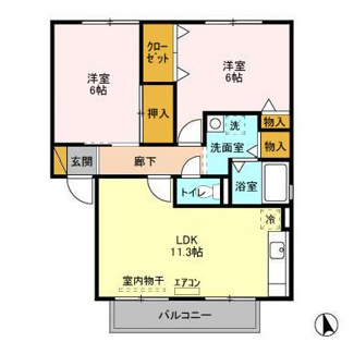 【間取り】 | ウィルモア 弐番館