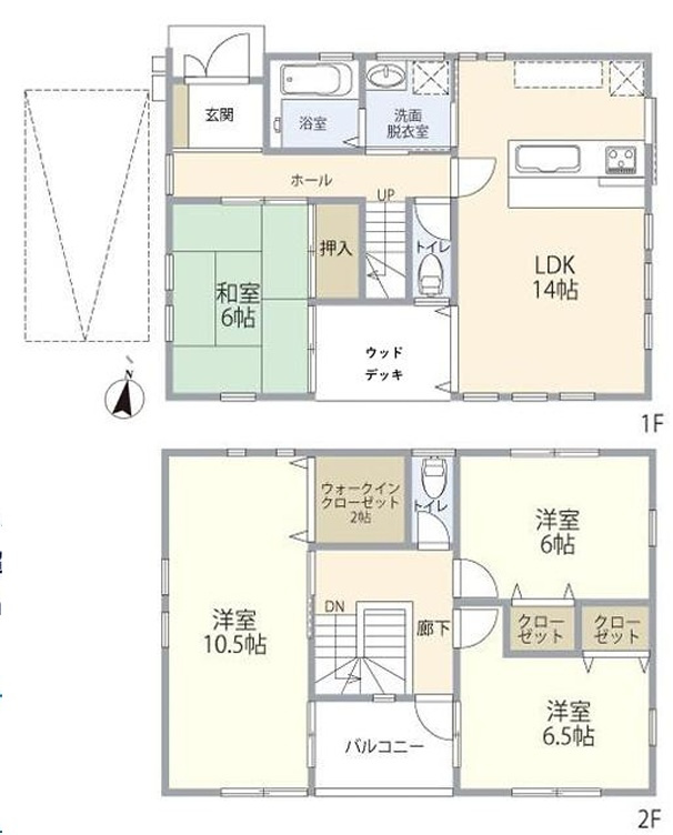 南鴻池町2丁目中古戸建の間取り|全居室6帖以上のゆったりめ設計♪ファミリー様にオススメです！