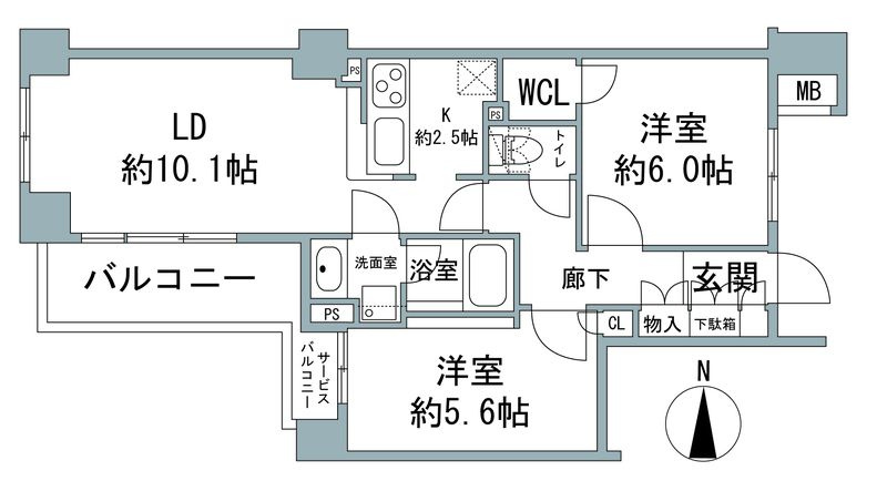 クレストフォルム錦糸町の間取り