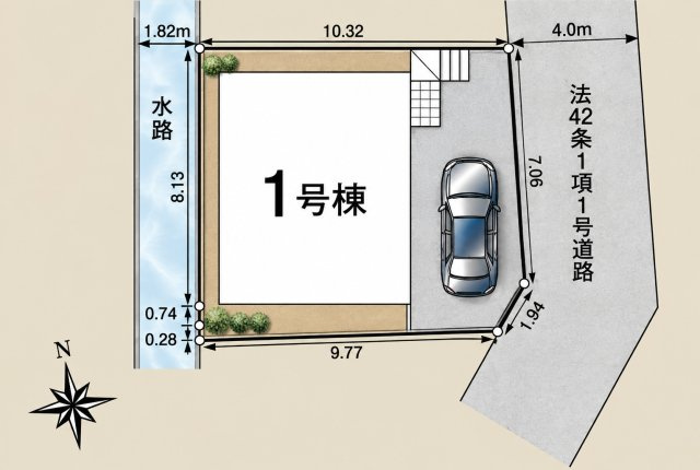 川越市仙波町　第３の区画図