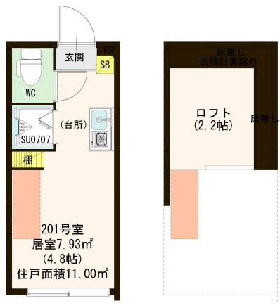 杉並区和泉１丁目のアパートの間取り