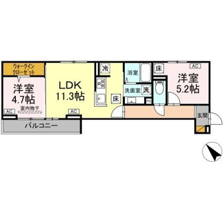 【間取り】 | D-セアリス幕張Ⅰ