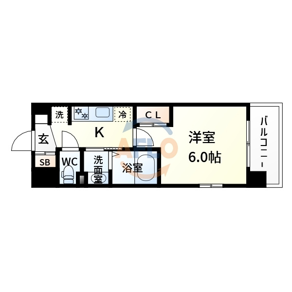 Luxe東三国ウエストの間取り|Luxe東三国west　間取り
