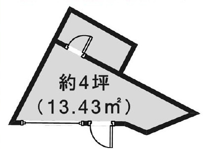 箕面市箕面１丁目の店舗事務所の間取り