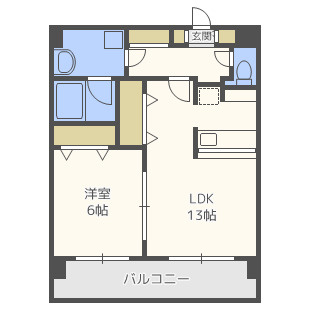 SWISS梅田東の間取り|SWISS梅田東（スイス梅田東）開放感ある間取り