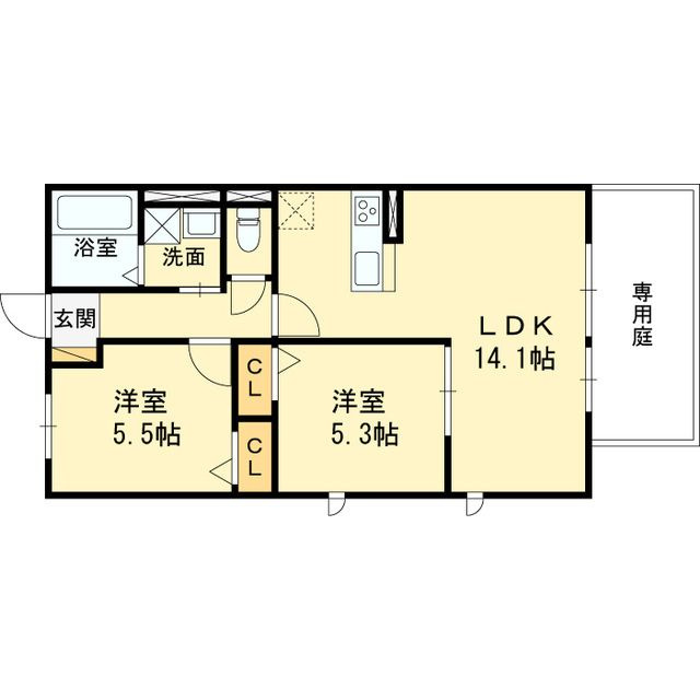 シダーリーブルの間取り