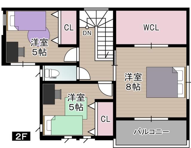 【間取り】 | 南国市大そね甲/3号地 | ２階