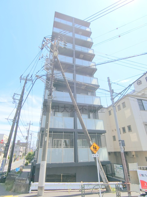 ARCOBALENO TAMAGAWA AZの外観|2021年1月築　RC鉄筋コンクリート造地上9階建て総戸数29戸
東京都大田区多摩川1丁目　東急多摩川線矢口渡駅近最寄り徒歩3分