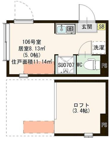 ソラーレ新高円寺の間取り