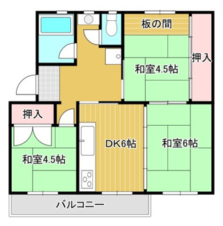 【間取り】 | 箕面粟生第二住宅１１棟