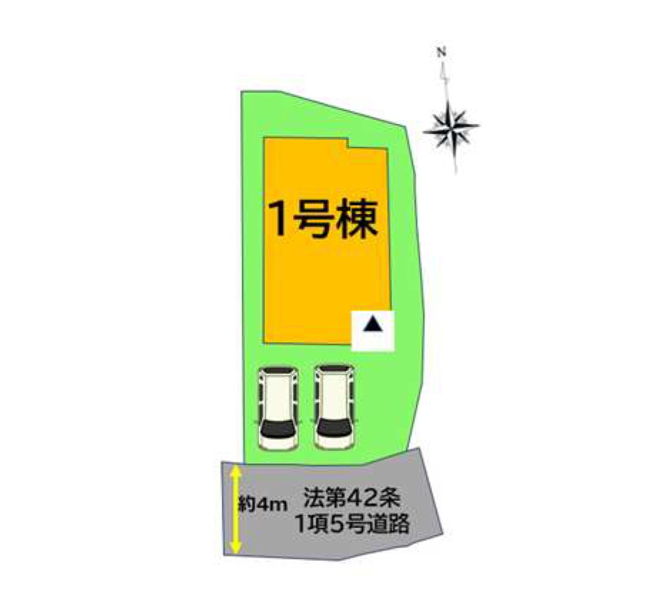 福岡市城南区片江1丁目第1-1棟（1号棟）の区画図|配置図
