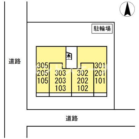 カルデアの区画図|高崎、前橋エリアのお部屋探しはエンドスケープまで！お客様の理想お聞かせ下さい♪
建具、設備の色が異なる場合がございます。