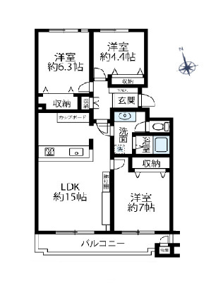東急ドエルあざみ野カスタニアの間取り