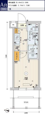 スカイコート渋谷北参道の間取り