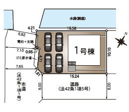 新築戸建　出雲市渡橋町第2の区画図