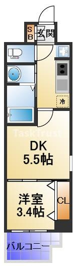【間取り】 | ビガーポリス452天神橋一丁目Ⅱ