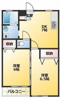 【間取り】 | ドミール福本 | 間取りです。