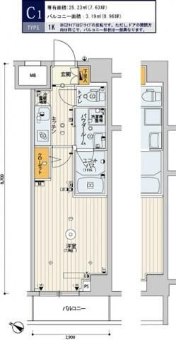スカイコート渋谷神山町の間取り