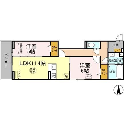 【間取り】 | Noble Ferro A棟