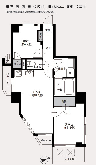 ライオンズマンション旗の台の間取り