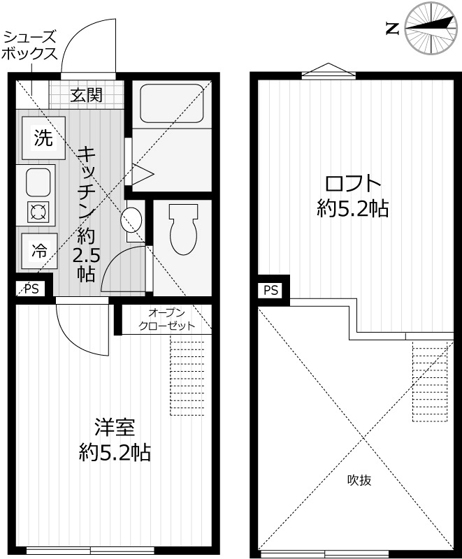 パピヨンⅢの間取り