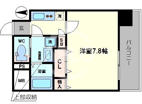 ミラージュパレス難波東レジデンスの間取り|ミラージュパレス難波東レジデンス　開放的な間取