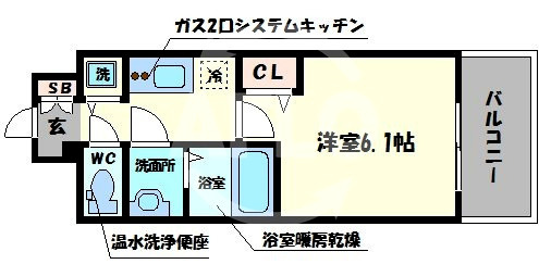 レオンコンフォート難波西Ⅱの間取り|レオンコンフォート難波西II　間取り