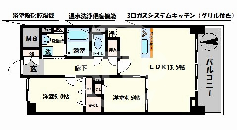 ビビアンパレス桜川公園　塩草立葉小学校区の間取り|ビビアンパレス桜川公園　間取り