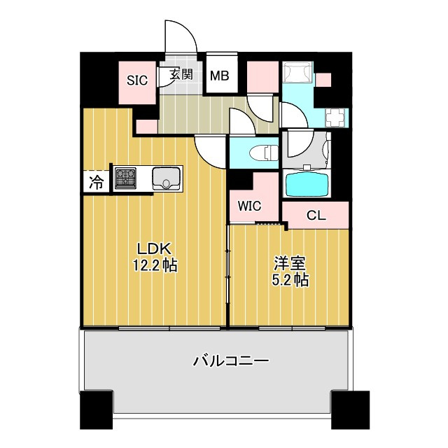 川崎市中原区新丸子町の賃貸マンションの間取り