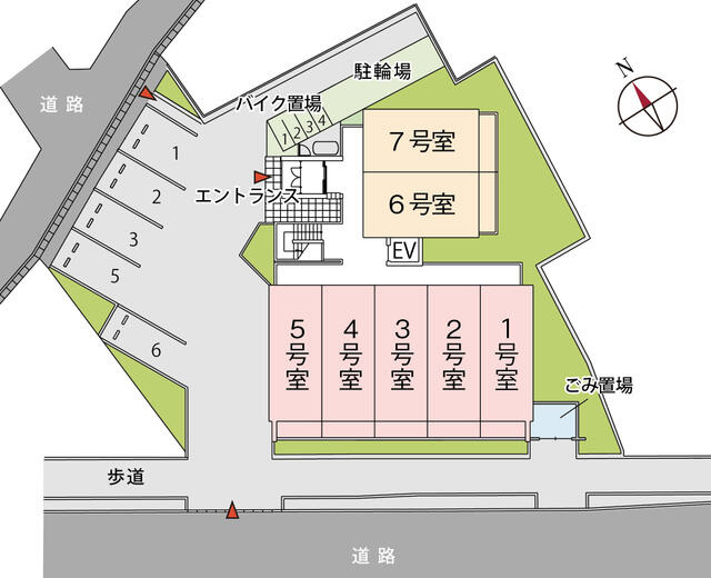 川崎市高津区下作延７丁目の賃貸マンションの区画図