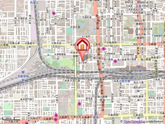 レジデンス京都ミッドシティの地図