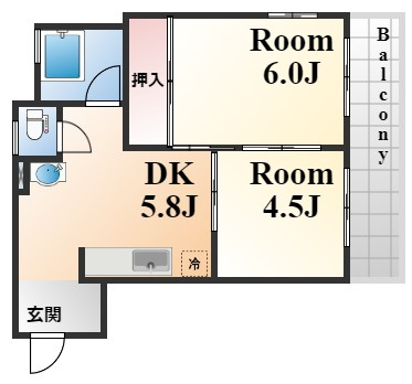 メゾン琵琶の間取り