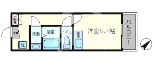 Perfect Life九条（旧グランエクラ九条）の間取り|グランエクラ九条　２口ガスシステムキッチン付の間取り