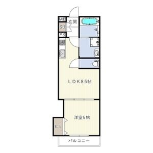 【間取り】 | ルクレール大蓮Ⅰ
