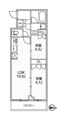 【間取り】 | LIME RESIDENCE SHINAGAWA EAST | 間取り図