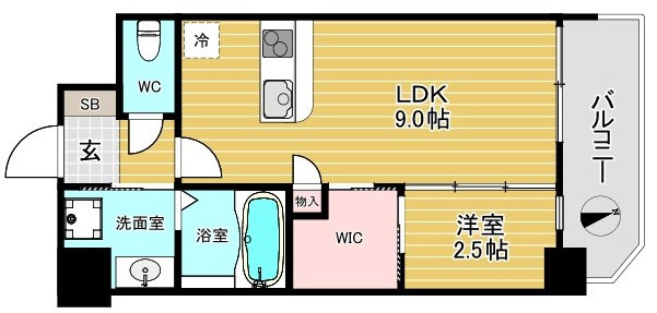 セレニテ谷町六丁目アリエの間取り