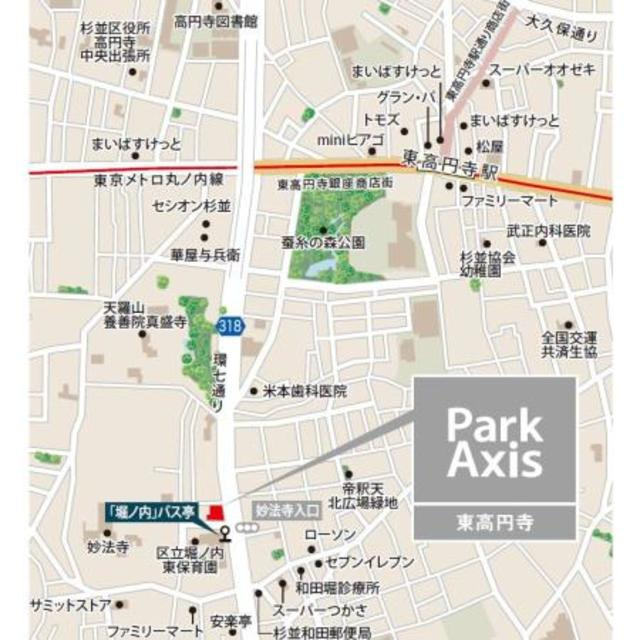 パークアクシス東高円寺の地図