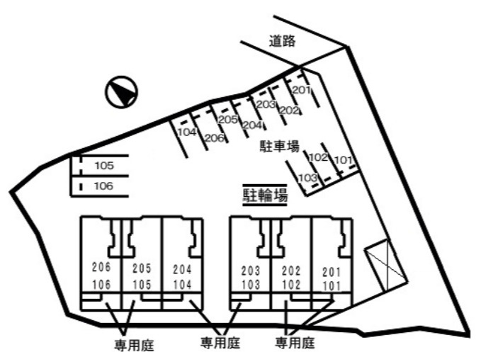 メゾンオルタンシアの区画図|☆神戸市垂水区　メゾンオルタンシア☆