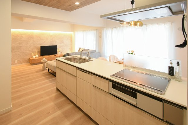 ーアルファシティ社ノ木ー3LDKー中古マンション　【門司区　中古マンション】のキッチン|LIXIL　シエラのシステムキッチン♪深型食洗器付き【門司区　中古マンション】
