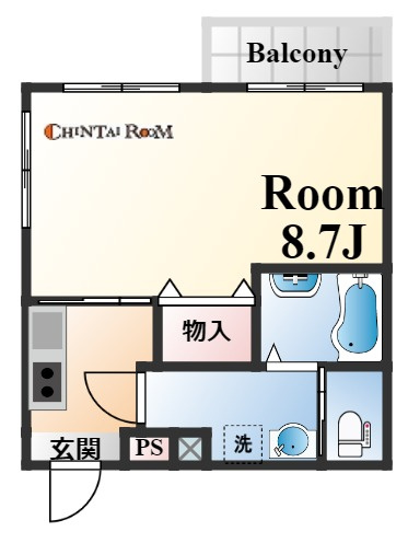 神戸市東灘区岡本２丁目の賃貸マンションの間取り