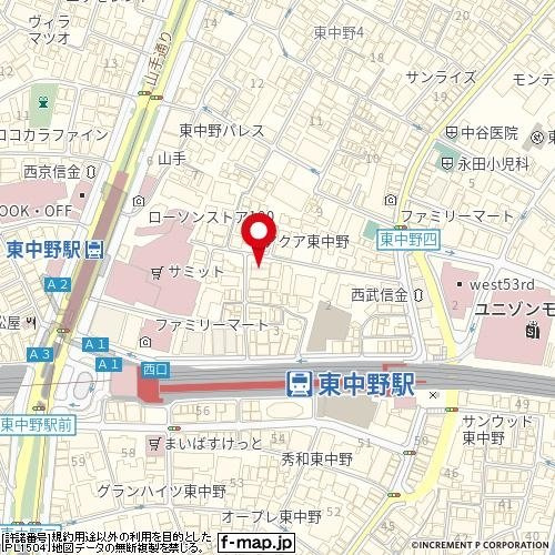 ラグジュアリーアパートメント東中野の地図