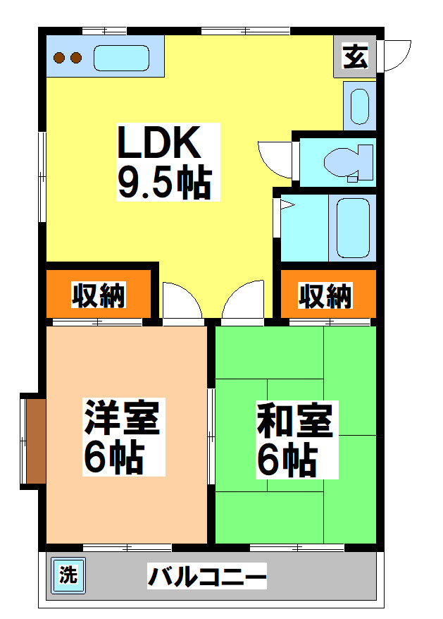 三鷹市井口３丁目の賃貸マンションの間取り