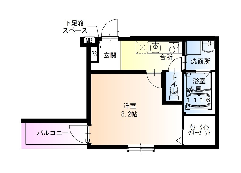 フジパレス今川公園東Ⅴ番館の間取り
