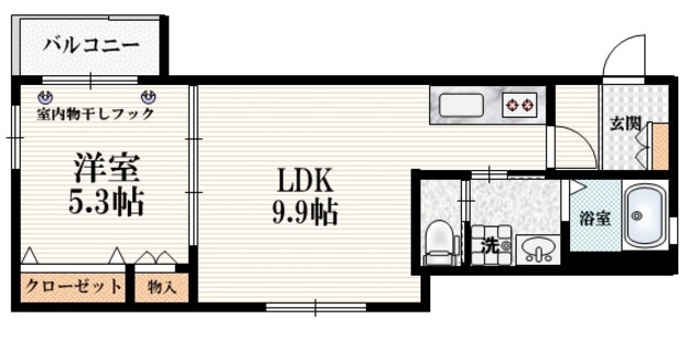 コンフォートハウスの間取り|角部屋です