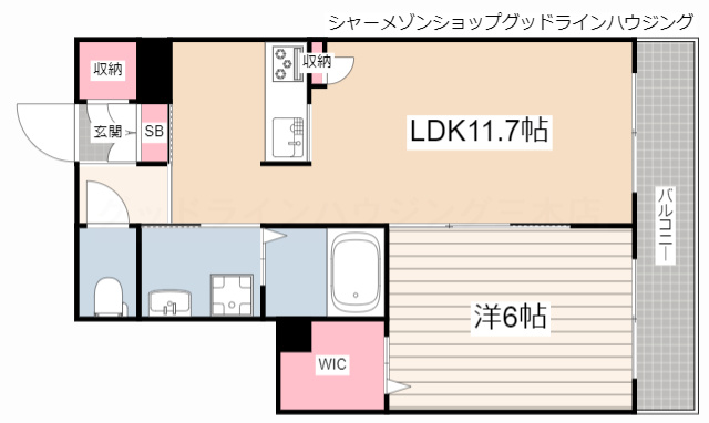 カーサグラスA棟の間取り