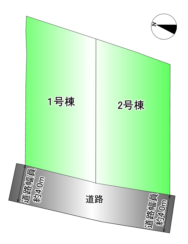 クレイドルガーデン阪南市自然田第6　1号棟の区画図