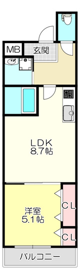 【間取り】 | リバーサイド 東久宝寺 十番館