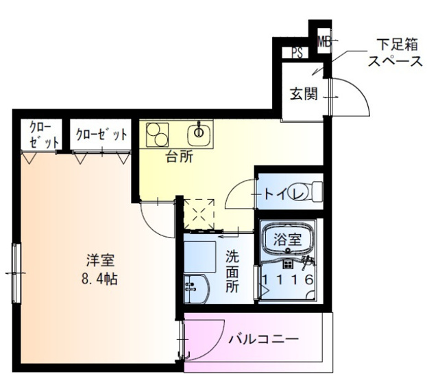 【間取り】 | フジパレス弥刀Ⅱ番館