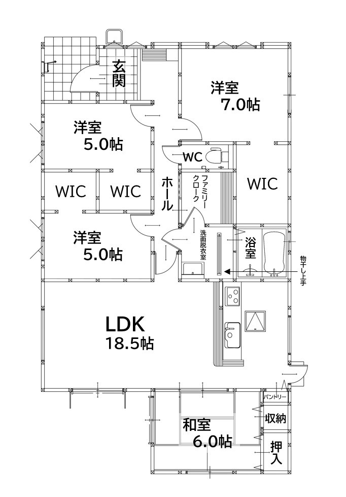 北九州市八幡西区馬場山西2期3号棟の間取り