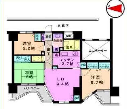 ハイホーム武蔵小金井の間取り